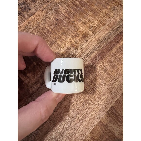 Mighty Ducks Mini Ceramic Mug Cup NHL 1.25" Vintage - Picture 3 of 6